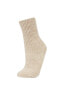 Kadın Nakış Ayıcık Desenli 2'li Kışlık Çorap C5143axns