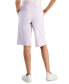 Фото #2 товара Women's Mid Rise Sweatpant Bermuda Shorts, Created for Macy's