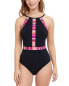 Фото #1 товара Profile By Gottex Palm Springs High Neck One-Piece Women's