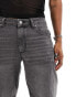 Фото #4 товара ASOS DESIGN tapered fit jeans in grey wash - BLACK