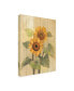 Albena Hristova Summer Sunflowers I on Barn Board Canvas Art - 19.5" x 26"