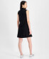 Women's Collared Pleated Sleeveless A-Line Dress