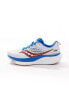 Saucony Ride 17 neutral running trainers in white and cobalt 48 - фото #4