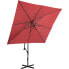 Фото #7 товара Садовый зонт на квадратном выносе 250 x 250 см бордовый Uniprodo