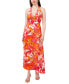 Фото #1 товара Women's Floral Print Sleeveless Halter Maxi Dress