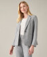 ფოტო #4 პროდუქტის Women's Herringbone One-Button Long-Sleeve Blazer