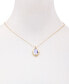 Фото #2 товара GUESS gold-Tone Removable Stone Oval Locket Pendant Necklace, 18" + 3" extender