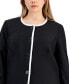 ფოტო #4 პროდუქტის Plus Size Framed Collarless Jacket & Flounce-Hem Skirt