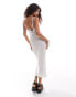 Фото #3 товара Noisy May tie back open knit maxi dress in off white