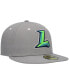 Фото #4 товара Men's Gray Lynchburg Hillcats Authentic Collection Road 59FIFTY Fitted Hat