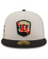 Фото #2 товара Men's Stone, Black Cincinnati Bengals 2023 Salute To Service 59FIFTY Fitted Hat