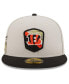 ფოტო #2 პროდუქტის Men's Stone, Black Cincinnati Bengals 2023 Salute To Service 59FIFTY Fitted Hat