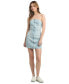 ფოტო #4 პროდუქტის Women's Denim Strapless Zip-Front Mini Bodycon Dress