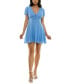 ფოტო #4 პროდუქტის Juniors' Micro-Dot Mini Dress