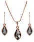 Фото #1 товара bronze set of earrings and necklace Flame Rose Gold Night SET-040