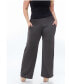 ფოტო #1 პროდუქტის Plus Size Solid Palazzo Pants