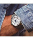 ფოტო #8 პროდუქტის Men's Swiss Automatic Maestro Moonphase Stainless Steel Mesh Bracelet Watch 40mm