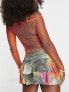 Фото #7 товара COLLUSION digi print rara skirt co-ord in multi