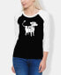 ფოტო #1 პროდუქტის Women's Raglan Holy Cow Word Art T-shirt