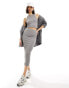 Фото #4 товара ASOS DESIGN seamless sculpting mixed rib vest top co-ord in dark grey