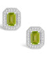 Фото #3 товара Серьги Macy's Peridot & Diamond Studs