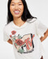 Juniors' MTV Floral Short-Sleeve Cropped T-Shirt