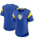 ფოტო #1 პროდუქტის Women's Heather Royal Los Angeles Rams Primary Logo Fashion Top