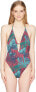 Фото #1 товара Bikini Lab Junior's Women's 175938 Plunge One Piece Swimsuit Mahogany Size S