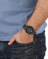 ფოტო #4 პროდუქტის Men's Swiss Chronograph V-Chrono Black Ion Plated Bracelet Watch 45mm
