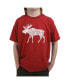 Big Boy's Word Art T-shirt - Moose