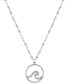 Фото #1 товара Giani Bernini cubic Zirconia Wave Pendant Necklace in Sterling Silver, 16" + 2" extender, Created for Macy's