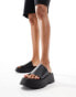 Pull&Bear flatform mule in black