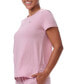 Фото #17 товара Women's Short-Sleeve Crewneck Sleep Tee