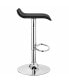 Set of 2 Swivel Bar Stool PU Leather Adjustable Bar Chair