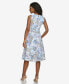 Фото #3 товара Women's Floral-Print Sleeveless Fit & Flare Dress