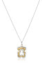 Фото #1 товара Charming silver necklace with bicolor pendant 1004018200 (chain, pendant)