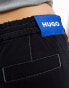 HUGO BLUE wide leg utility trousers in black