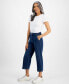 Фото #2 товара Women's High-Rise Wide-Leg Crop Jeans, Created for Macy's