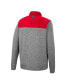 ფოტო #2 პროდუქტის Men's Gray, Scarlet Ohio State Buckeyes Putter Herringbone Full-Zip Jacket