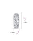 ფოტო #4 პროდუქტის Romantic Open Heart Cut Out Filigree Endless Huggie Small Hoop Earrings For Women Teens Girlfriend Hinged .925 Sterling Silver