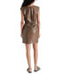 ფოტო #2 პროდუქტის Women's Belen Faux-Leather Cap-Sleeve Dress