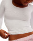 Фото #4 товара Women's Love Letter Textured Long-Sleeve Top