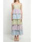 ფოტო #1 პროდუქტის Women's Floral Print Maxi Tiered Dress