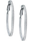 ფოტო #5 პროდუქტის Cubic Zirconia Medium Hoop Earrings, 1.5", Created for Macy's