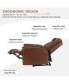 Фото #11 товара Lidia Modern Genuine Leather Electric Recliner with Nailhead Trims