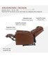 Lidia Modern Genuine Leather Power Recliner with Nailhead Trims