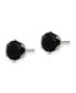 Фото #2 товара Stainless Steel Polished Black Round CZ Stud Earrings