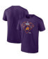 Фото #2 товара Men's Purple Phoenix Suns 2022 NBA Playoffs Diamond Tip Off T-shirt