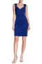 Фото #2 товара Eliza J 154224 Women's Sleeveless Crisscross Dress V-Neck Blue Royal Sz. 10