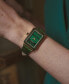 ფოტო #2 პროდუქტის Women's Swiss Eirini Green Leather Strap Watch 25x33mm